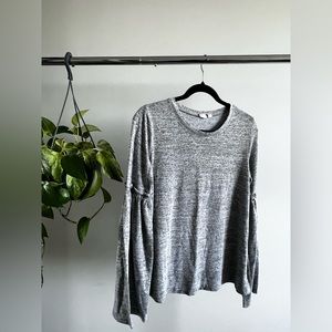 Grey marl long sleeve top